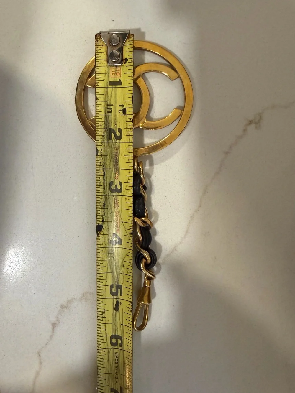 Authentic vintage Chanel bag CC charm 24k gold plated